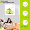 ARTland Leinwandbild Limette mit Spritzwasser Größe: 50x50 Produktbild-Vorschau 3