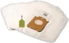 A stack of white vacuum cleaner bags with a tag indicating '20 Beutel' and one bag shown with its cardboard fitting. Produktbild-Vorschau