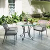 Outsunny 2er Set Gartenstuhl Rattan Gartenmöbel mit Produktbild-Vorschau 9