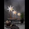 Lampada da terra stella a scacchi con base in legno - Anteprima dell’immagine prodotto 3