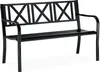 Banc de jardin en métal Relaxdays, 2 places, robuste, pour Voir les images du produit 1