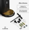 A product shot showing a beer dispenser and its accessories, with text highlighting included items. Produktbild-Vorschau