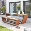 Sada sedacího nábytku HOME DELUXE z oceli KOBON hnědá –  Náhled obrázku produktu 2