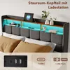 INONEFT Polsterbett 160x200cm mit 4 Schubladen, Jugendbett Produktbild-Vorschau 8