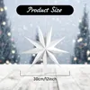 3er Set Weihnachtsdeko Papiersterne 30cm Neunzackiger Produktbild-Vorschau 3