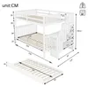 Merax Etagenbett 140x200cm, Stockbett mit Ausziehbett, Produktbild-Vorschau 7