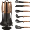 A set of kitchen utensils on a stand and displayed individually. Produktbild-Vorschau