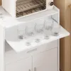 SoBuy Küchenwagen FSB09-E-W mit herausgezogenem Fach und Glasbechern im Inneren Produktbild-Vorschau