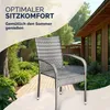 CASARIA® Set 4 Sedie da Giardino in Polyrattan Impilabili Anteprima dell’immagine prodotto 7