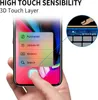 A hand is shown pressing on a smartphone screen, with a diagram illustrating the touch layer technology. Produktbild-Vorschau