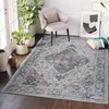 Tapiso Teppich RITZ Vintage Blau Creme Wohnzimmer Produktbild-Vorschau 1