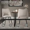 ML-Design set di 2 sedie da pranzo beige, seduta in Anteprima dell’immagine prodotto 2
