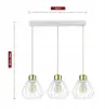 Luxolar Led lampa wisząca 3 płomienie metalowy drut Podgląd zdjęcia produktu 3