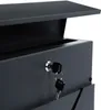 A close-up view of a graphite-colored mailbox with keys in the lock. Náhľad obrázku produktu