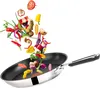 A frying pan with vegetables being tossed into it. Produktbild-Vorschau