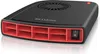 A black and red car heater is shown on a white background. Voir les images du produit