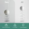 A comparison of a new and old spring system, likely for a mattress, with feature callouts at the bottom. Produktbild-Vorschau