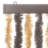 vidaXL Záclona Fly tmavě hnědá a béžová 90x200 cm žinylka Náhled obrázku produktu 4