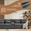 Nowoczesna 4-osobowa sofa Sweiko z lnianej tkaniny z Podgląd zdjęcia produktu 6