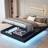 CDGlobal letto imbottito con LED, letto a molle idrauliche Anteprima dell’immagine prodotto 7
