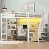 okwish vyvýšená postel 140×200, kovová postel pro mládež s Náhled obrázku produktu 1