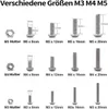 Schrauben-Set 500 Stück 304 Edelstahl Schrauben mit Muttern Produktbild-Vorschau 1