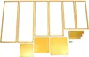 3 Stück Blumenhocker Set Metall Modern Gold Quadrat Produktbild-Vorschau 6