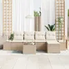 Maison Exclusive - Garten-Sofa-Set mit Kissen 5 pcs Beige Produktbild-Vorschau 3