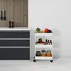 Relaxdays Rollwagen, 3 Etagen, Servierwagen, Küchenwagen Produktbild-Vorschau 2