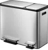 EKO - EcoCasa Recycler kosz pedałowy 15+15+15 litrów - Stal Podgląd zdjęcia produktu 1