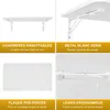 Table pliante pour mur Plateau de table 70x40 cm en blanc Voir les images du produit 4