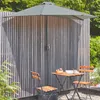 sweeek - Halber Sonnenschirm für Balkon 2,5 m mit zentralem Produktbild-Vorschau 5