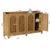 145 cm breed buffetkast met opbergruimte, lange dressoir Productafbeelding-voorbeeld 9