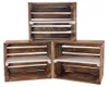 4x GEFLAMMTE HOLZKISTEN mit weißem Regalbrett / NEU / Produktbild-Vorschau 2