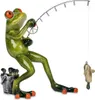 Formano lustige Frösche Figur Frosch Angler sitzend Fisch Produktbild-Vorschau 11