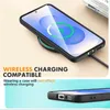 A phone case is shown being wirelessly charged on a charging pad, with text highlighting its compatibility. Produktbild-Vorschau