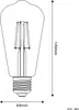 BeBulbs Lampadina LED Milky Edison ST64 4W 470Lm E27 2700K Anteprima dell’immagine prodotto 3