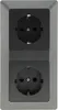 MILOS Set 2 Steckdosen, 250V, 16A, antracite Anteprima dell’immagine prodotto 4