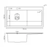 ANW HOME lavello cucina 78x50 cm destro topmount Graphite Anteprima dell’immagine prodotto 9