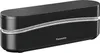 A black Panasonic cordless phone base station with a silver accent strip. Produktbild-Vorschau