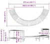 vidaXL Whirlpool Umgebung Halb-Rund Massivholz Akazie Braun Produktbild-Vorschau 8