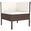 vidaXL 11-tlg. Garten-Lounge-Set mit Auflagen Poly Rattan Produktbild-Vorschau 5