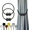 Magnetische Vorhang Raffhalter Schwarz 2 Stück, Vorhang Produktbild-Vorschau 1