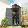 Outsunny tuinkast, tuinhuisje met legplanken, asfalt dak, Productafbeelding-voorbeeld 2