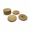 Teakholz Untersetzer rund 10 cm 8er Set – für Getränke & Produktbild-Vorschau 1