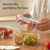 Meal Prep Boxen Glas 2 Fächer - 2er Set Glass Meal Prep Produktbild-Vorschau 2
