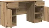 A wooden desk with drawers and cabinets. Produktbild-Vorschau