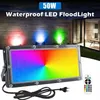 2Stk 50W LED Fluter Außen Strahler RGB Mits Fernbedienung Produktbild-Vorschau 5
