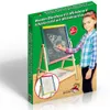 Kindertafel Schultafel 2 in 1 Maltafel Standtafel Staffelei Kreide Produktbild-Vorschau