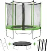 Trampoline "Yoopi" - Ø 3.05 m - Avec filet + échelle + Voir les images du produit 1